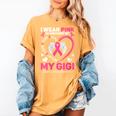 I Wear Pink In Memory Of My Gigi Breast Cancer Awareness Women's Comfort Colors T-Shirt Mustard I Wear Pink In Memory Of My Gigi Breast Cancer Awareness Women's Comfort Colors T-Shirt Mustard