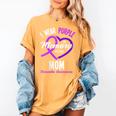 I Wear Purple In Memory For My Mom Dementia Awareness Women's Comfort Colors T-Shirt Mustard I Wear Purple In Memory For My Mom Dementia Awareness Women's Comfort Colors T-Shirt Mustard