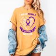 I Wear Purple In Memory Of My Mother Mom Epilepsy Awareness Women's Comfort Colors T-Shirt Mustard I Wear Purple In Memory Of My Mother Mom Epilepsy Awareness Women's Comfort Colors T-Shirt Mustard