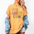 Wild About Reading Book Animal Children's Book Lover Teacher Women's Comfort Colors T-Shirt Mustard