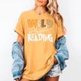 WILD ABOUT READING Reading Books Bookworm Library Day Women's Comfort Colors T-Shirt Mustard