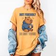 Women's Grouchy Capybara Not Friendly Do Not Touch Introvert Women's Comfort Colors T-Shirt Mustard