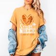 Women's Senior Niece Class Of 2026 Basketball Graduation Heart Women's Comfort Colors T-Shirt Mustard
