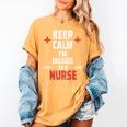 Xmas Nurse Graduation Keep Calm I'm Almost A Nurse Women's Comfort Colors T-Shirt Mustard