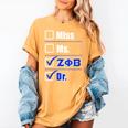 Zeta Phi Beta Doctor Graduation Zeta Phi Beta HBCU Doctor Women's Comfort Colors T-Shirt Mustard