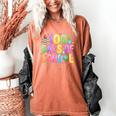 100 Days Of School Book Pencil Teachers Girls Kids 100th Day Women's Comfort Colors T-Shirt Yam