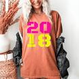 2018 Big Neon Numbers For The New Year Or Graduation Women's Comfort Colors T-Shirt Yam