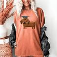 2018 Dog Graduation Shirt Dachshund Graduation For Men Women Kids Women's Comfort Colors T-Shirt Yam