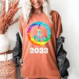 2033 Graduation Class Year Tie Dye Peace Sign Women's Comfort Colors T-Shirt Yam