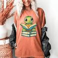 Adorable Turtle Reading Books Women's Comfort Colors T-Shirt Yam