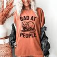 Bad At People Ferret Introvert Saying Slogan Women's Comfort Colors T-Shirt Yam