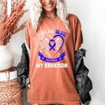 Blue In Memory Of Grandson Colon Cancer Awareness Shirts Premium Women's Comfort Colors T-Shirt Yam
