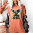 Book Lover Reading Fantasy Dragon Women's Comfort Colors T-Shirt Yam