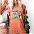 Book Lover Reading Iguana Women's Comfort Colors T-Shirt Yam