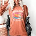 Book Nerd Just A Girl Who Loves Books Literary Enthusiast Women's Comfort Colors T-Shirt Yam