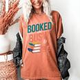 Booked And Busy Cool Coffee Reading Relaxing Books Women's Comfort Colors T-Shirt Yam