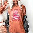 All Booked For Valentine Books Lover Teacher Floral Women's Comfort Colors T-Shirt Yam