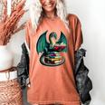Books Dragon Reading Book Lover Women's Comfort Colors T-Shirt Yam