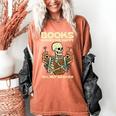 Books Make Me Happy Skeleton Read Reading Librarian Book Women's Comfort Colors T-Shirt Yam