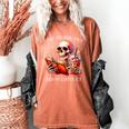 I Like My Books Spicy And My Coffee Icy Skeleton Women's Comfort Colors T-Shirt Yam