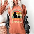 Cats Coffee & 3 People Tee Cute Font Introvert Humor Women's Comfort Colors T-Shirt Yam