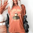 Christian Bookworm Love God Read Books Drink Tea Women's Comfort Colors T-Shirt Yam Christian Bookworm Love God Read Books Drink Tea Women's Comfort Colors T-Shirt Yam