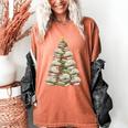 Christmas Book Tree Teacher Book Lover Xmas Librarian Women's Comfort Colors T-Shirt Yam Christmas Book Tree Teacher Book Lover Xmas Librarian Women's Comfort Colors T-Shirt Yam