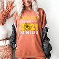 Class Of 2021 Senior Graduation Sunflower Women's Comfort Colors T-Shirt Yam