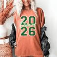 Class Of 2026 Graduation Varsity Green And On The Back Women's Comfort Colors T-Shirt Yam