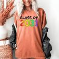 Class Of 2031 Pre-K -12th Grade Hand Prints Space Graduation Women's Comfort Colors T-Shirt Yam