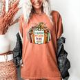 I Closed My Book To Be Here Fall Pumpkin Women's Comfort Colors T-Shirt Yam