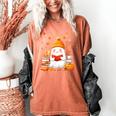 Cute Beanie Ghost Bookworm Cozy Book Reading Halloween Women's Comfort Colors T-Shirt Yam