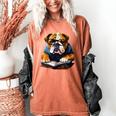 Cute Dog English Bulldog Reading Book Women's Comfort Colors T-Shirt Yam Cute Dog English Bulldog Reading Book Women's Comfort Colors T-Shirt Yam