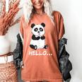 Cute Introvert Vibes – Panda Hello & Goodbye Women's Comfort Colors T-Shirt Yam