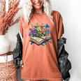 Enchanted Open Book With Blooming Flowers Women's Comfort Colors T-Shirt Yam