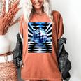 Frutiger Aero Aesthetic Tech Checkered Room Orb Sky Women's Comfort Colors T-Shirt Yam Frutiger Aero Aesthetic Tech Checkered Room Orb Sky Women's Comfort Colors T-Shirt Yam