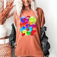 Frutiger Aero Aesthetic Tech Orb Pattern Heart Cherry Lips Women's Comfort Colors T-Shirt Yam