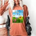 Frutiger Aero Aesthetic Tech Scenery Fishes Sunflower Raglan Baseball Tee Women's Comfort Colors T-Shirt Yam Frutiger Aero Aesthetic Tech Scenery Fishes Sunflower Raglan Baseball Tee Women's Comfort Colors T-Shirt Yam