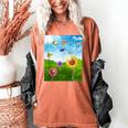 Frutiger Aero Aesthetic Tech Scenery Fishes Sunflower Women's Comfort Colors T-Shirt Yam Frutiger Aero Aesthetic Tech Scenery Fishes Sunflower Women's Comfort Colors T-Shirt Yam