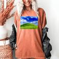Frutiger Aero Meadow Aesthetic Y2k 2000s Ironic Nostalgic Women's Comfort Colors T-Shirt Yam