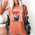 Fun Trendy UFO Sloth Graduation Class Of 2024 Senior Women's Comfort Colors T-Shirt Yam
