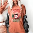 Give Me Coffee And Holiday Movies Introvert Christmas Women's Comfort Colors T-Shirt Yam Give Me Coffee And Holiday Movies Introvert Christmas Women's Comfort Colors T-Shirt Yam
