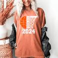 Graduate Senior Class Of 2024 Basketball Player Graduation Women's Comfort Colors T-Shirt Yam