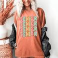 Groovy Senior Graduation Cute Groovy Senior Class Of 2024 Women's Comfort Colors T-Shirt Yam