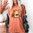 Halloween Ghost Reading Book Lovers Coffee Girl Women Women's Comfort Colors T-Shirt Yam Halloween Ghost Reading Book Lovers Coffee Girl Women Women's Comfort Colors T-Shirt Yam