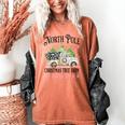Holiday Scene Nostalgia North Pole Tree Farm Merry Christmas Women's Comfort Colors T-Shirt Yam Holiday Scene Nostalgia North Pole Tree Farm Merry Christmas Women's Comfort Colors T-Shirt Yam