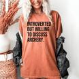 Introverted Archer Archery Introvert Women's Comfort Colors T-Shirt Yam