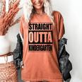 Kids Straight Outta Kindergarten Shirt Boy Girl Graduation Women's Comfort Colors T-Shirt Yam