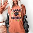 Kindergarten Graduation Shirt I Survived Kindergarten Women's Comfort Colors T-Shirt Yam