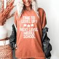 Level Up Middle School 5th Grade Graduation Party Women's Comfort Colors T-Shirt Yam